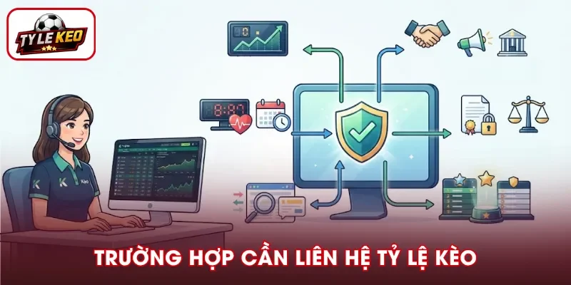 Các trường hợp cần liên hệ bộ phận hỗ trợ Tỷ Lệ Kèo