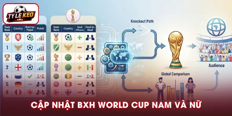 Cập nhật thứ hạng tại World Cup nam và World Cup nữ