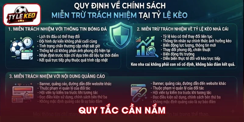 Quy tắc về miễn trừ trách nhiệm tại Tỷ Lệ Kèo