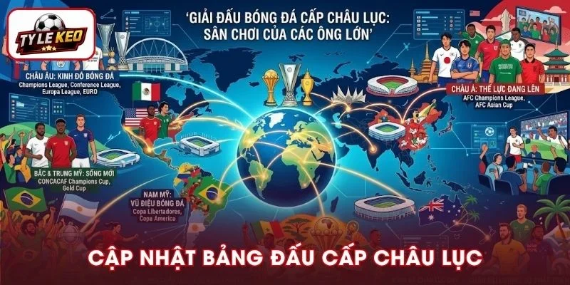 Web cập nhật bảng đấu của cấp Châu Lục