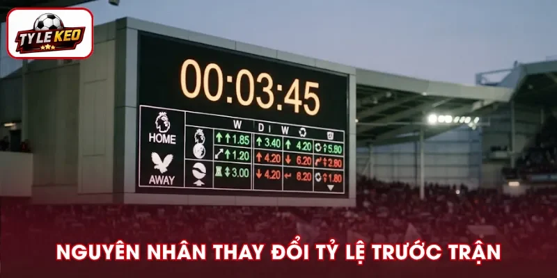 Nguyên nhân khiến tỷ lệ thay đổi trước giờ bóng lăn
