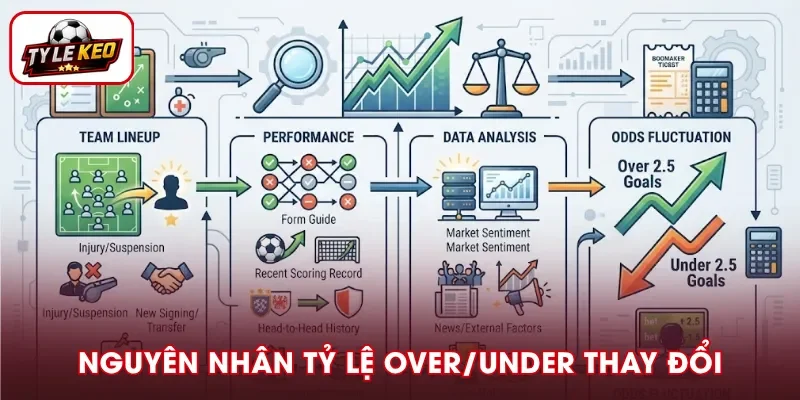 Nguyên nhân khiến tỷ lệ Over/Under thay đổi