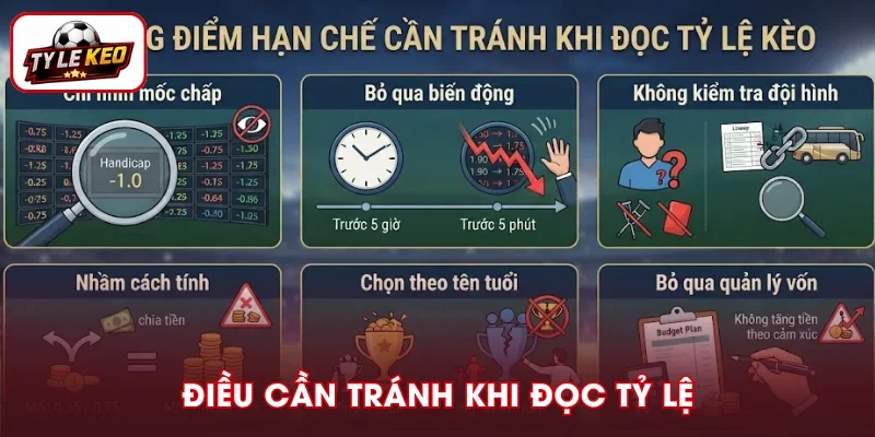 Những điều nên tránh trong cách đọc tỷ lệ kèo