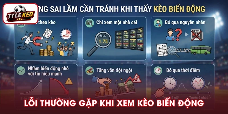 Các lỗi cần tránh khi theo dõi kèo biến động