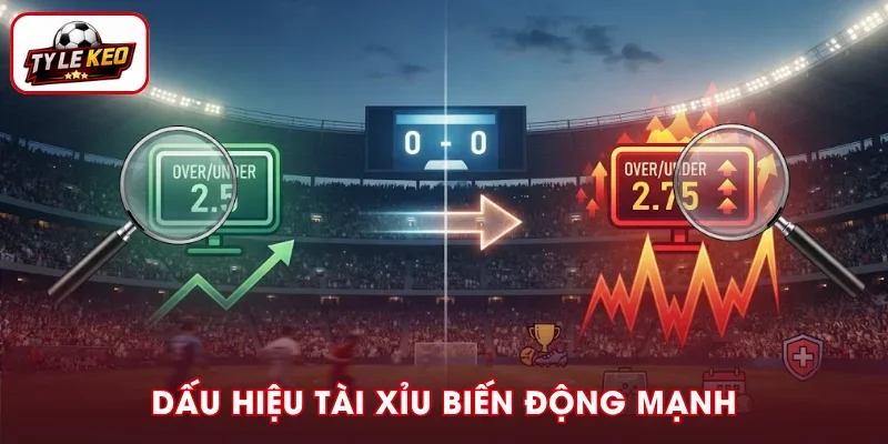 Cách nhận biết trận có biến động kèo mạnh qua dấu hiệu Tài Xỉu