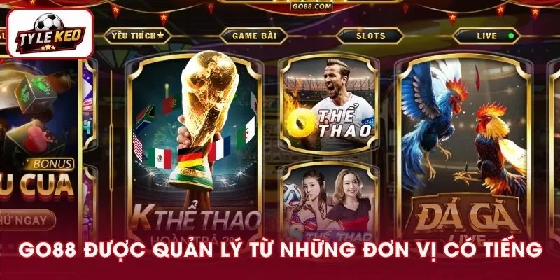 Nền tảng Go88 vận hành dưới sự hậu thuẫn và quản lý của các đơn vị có tiếng