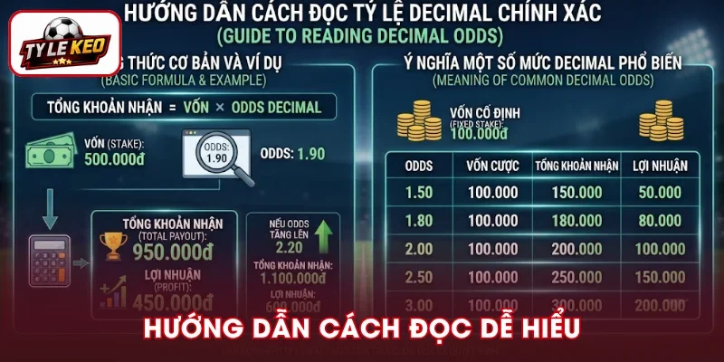 Cách đọc tỷ lệ Decimal chính xác, dễ hiểu